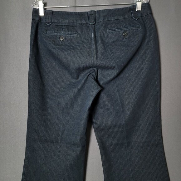 Ann Taylor Loft Blue Marisa Wide Leg Flare Career Work Office Trouser Pants 8 - Picture 7 of 11